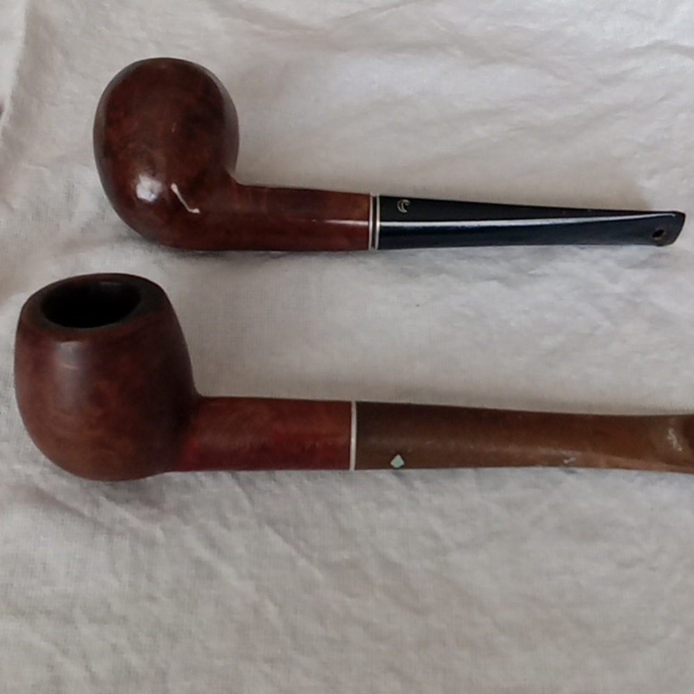Lot Of 6 Estate Tobacco Pipes With Walnut Stand - Picture 4 of 6